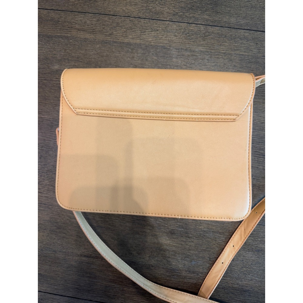 Pixie Mood Tan Vegan Leather Crossbody Bag Flap Messenger Adjustable Strap - Picture 4 of 9